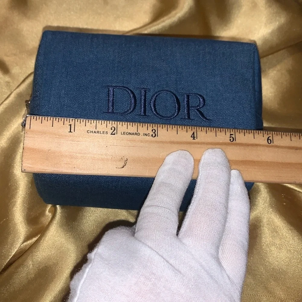 Dior Denim Blue Cosmetic Bag - Picture 3 of 10